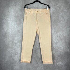 Chino By Anthropologie Relaxed Mid-Rise Pants Peach Women's Size 28
